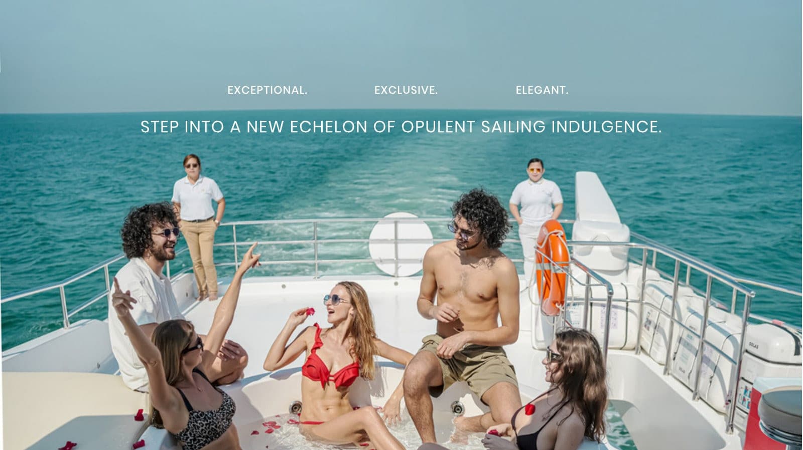Capital 101 yacht Dubai — deck and dining
